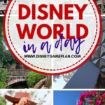 Four Parks In One Day? Disney World in a Day? Yep, it's possible. If you only have one day at Walt Disney World and you want to get the most out of it, get yourself a park hopper ticket and follow these basic guidelines. #disneytips #disneyplanningtips #disneyworld