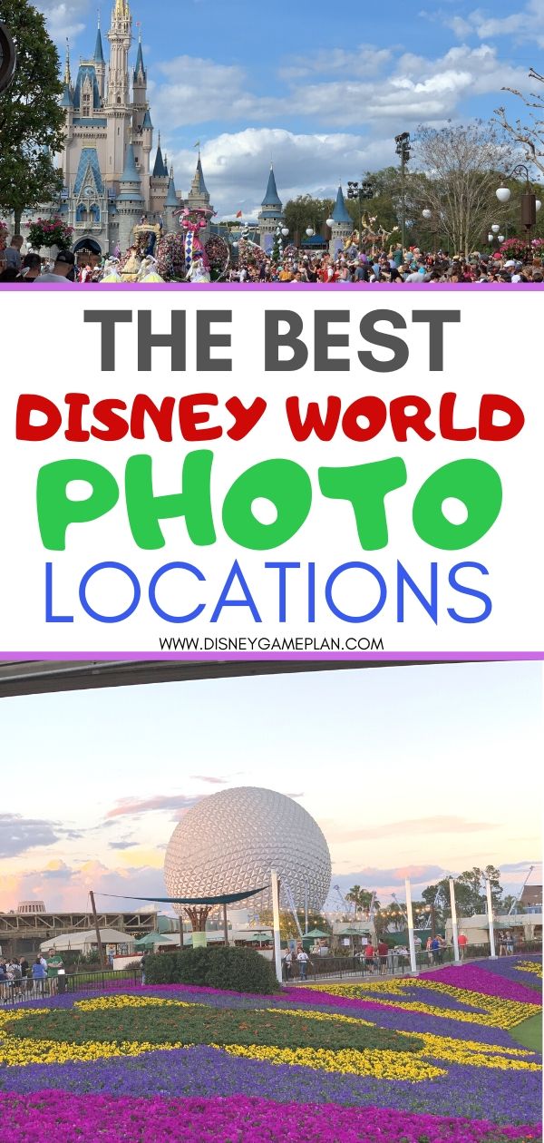 A Disney picture is worth a thousand words! We have the best Walt Disney World picture spots covered. Here are the best photo locations in all four Walt Disney World theme parks. These Disney photography tips will create lasting magical memories for you Disney Family Vacation. #disneyworld #disneyphototips #disneyhacks