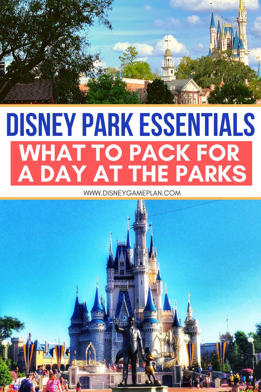 Wondering What to Pack for Disney Parks? Pack These Essentials in your park bag before you head to Disney World for the day. 