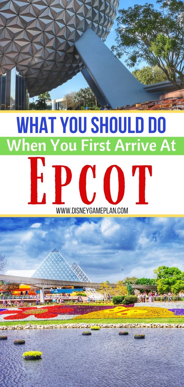 When you visit the Disney Epcot park during your stay, make sure you arrive early and do these things first as soon as you step foot inside the park. Epcot is undergoing a big renovation, these Disney tips will guide help make your Disney World trip successful. #Epcot #DisneyTips #DisneyWorld #DisneyHacks