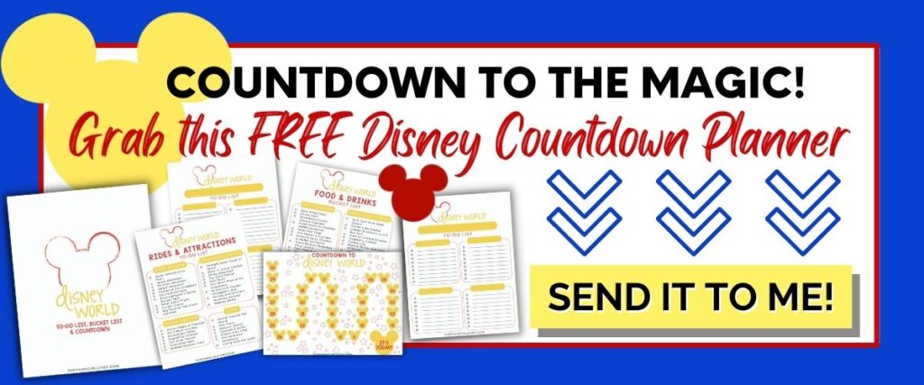 Free Disney Countdown Planner